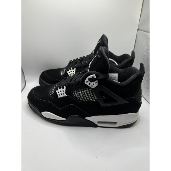 Air Jordan 4 Sneakers Mens Size 9.5 White Thunder Black White - Picture 6 of 12
